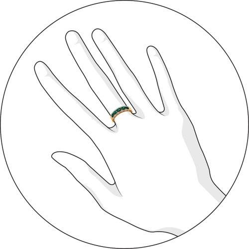 Кольцо с Изумрудом C-01052-G 1