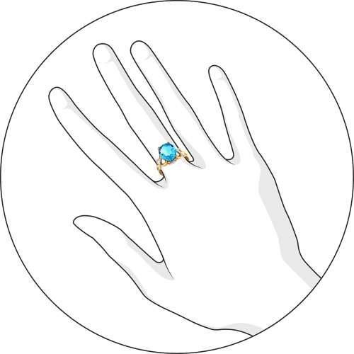 Кольцо с Топазом G-1304-H 1