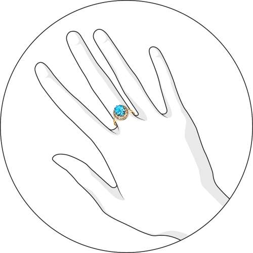 Кольцо с Топазом G-1317-F 1
