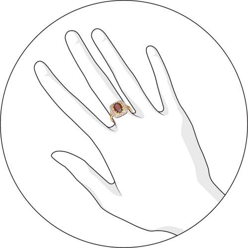 Кольцо с Гранатом G-1322-D 1