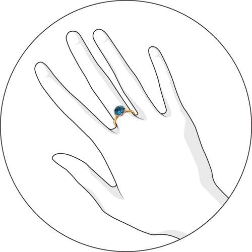 Кольцо с Топазом G-1391-H 1
