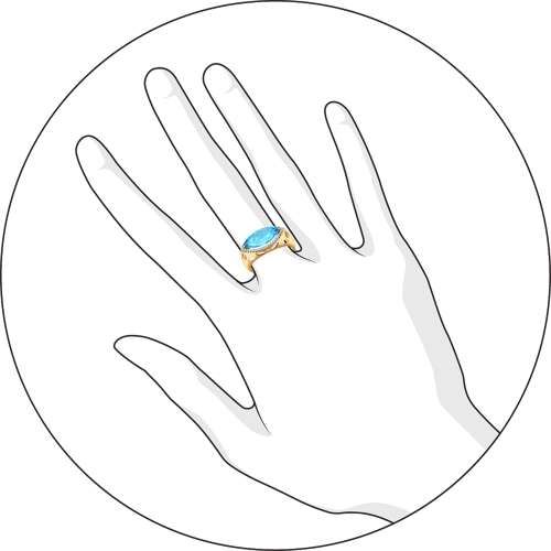 Кольцо с Топазом G-1398-A 1